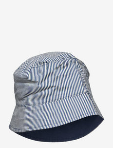 Sun hat stripes reversible - chapeau de soleil - blue