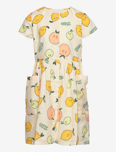 Dress woven Lemons - casual jurken met korte mouwen - beige