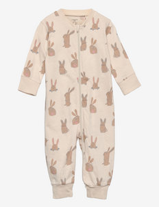 Pyjamas Bunnies aop - apģērbs gulēšanai - light beige