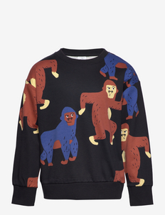 Sweater AOP monkey - bluzy - black