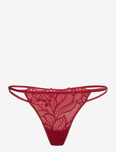 Brief Thong low mini Jasmine - strings - dark dusty red