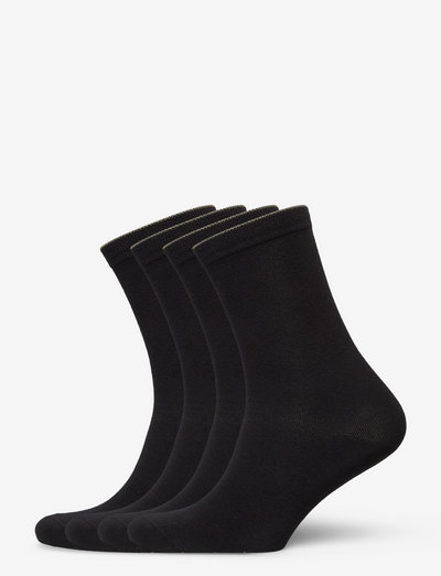 Sock 4 p Coloured top CP - vanliga strumpor - black