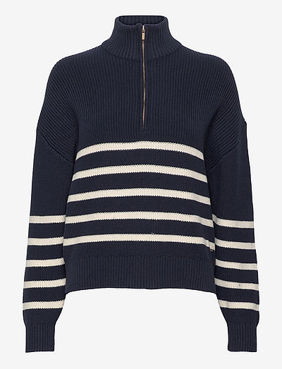 Sweater Lulu with zipper - polotröjor - blue