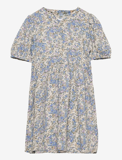Dress Sara all over print - short-sleeved casual dresses - blue