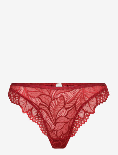 Brief Thong reg Jasmine Lace B - thongs - dark dusty red