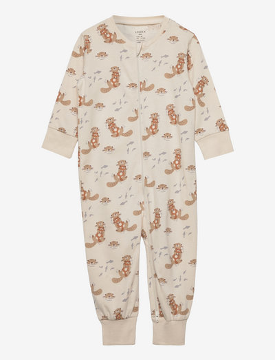 Pyjamas Otter back focus - sovedresser - light beige