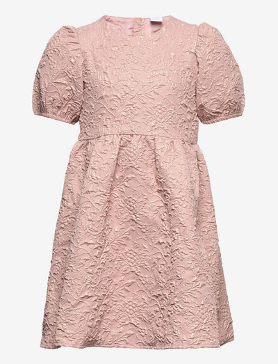 Dress Brocade puffsleeve - svētku kleitas - light dusty pink