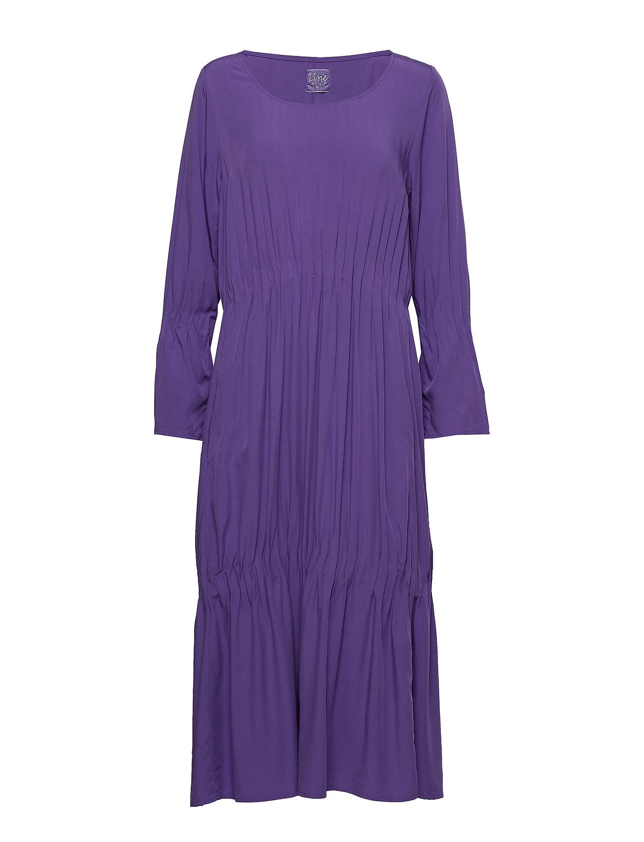 Ester Solid Jurk Knielengte Paars Line Of Oslo line of oslo kopen in de aanbieding