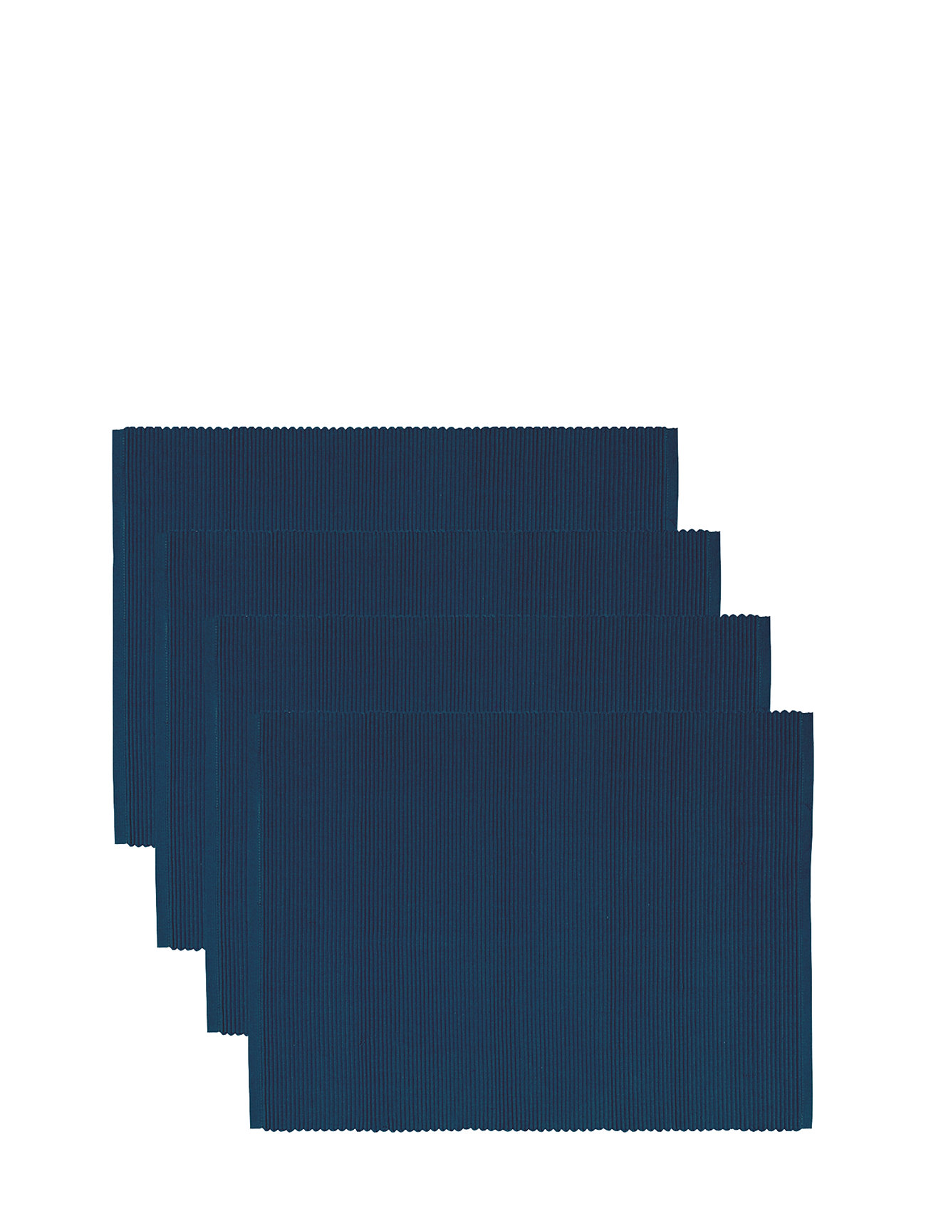 LINUM Uni Place Mat Rib 4-Pack Navy - One Size - Unisex