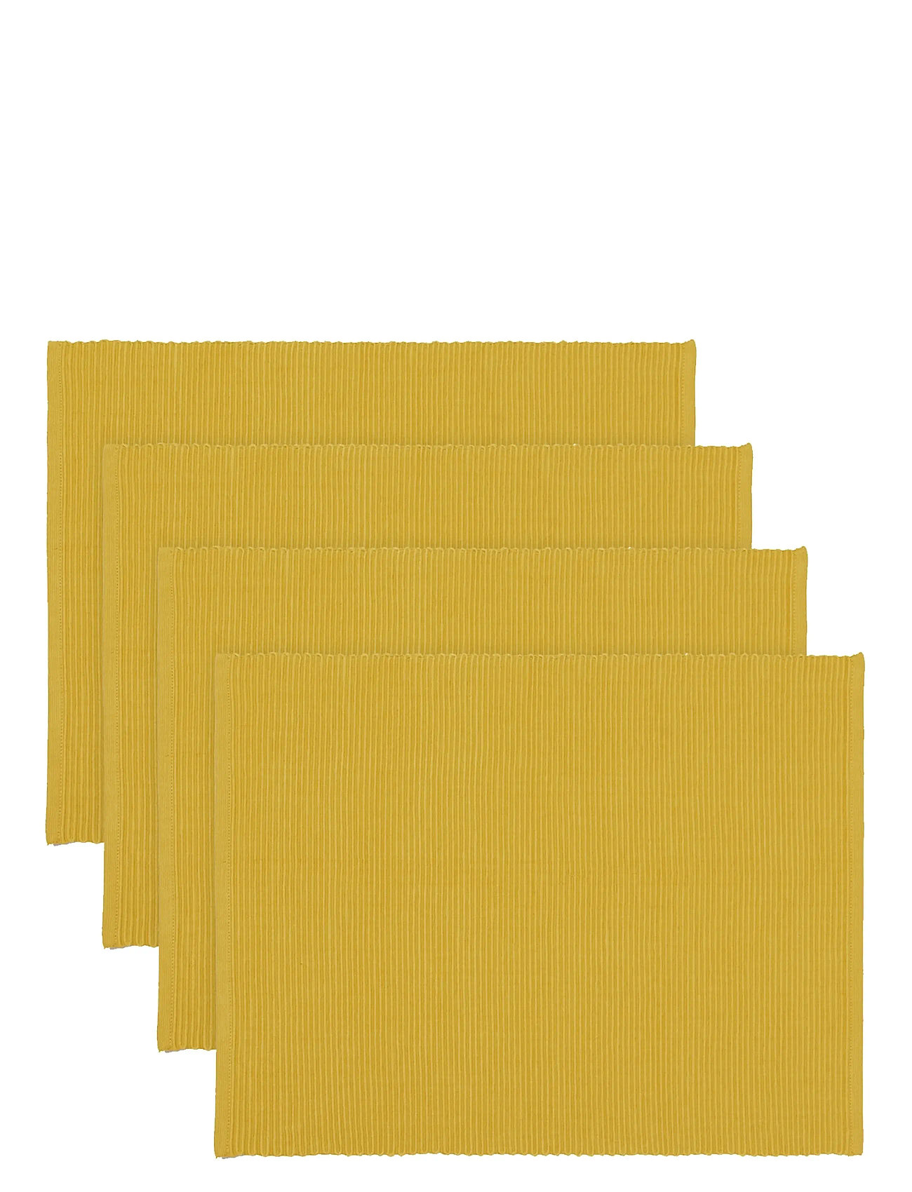 LINUM Uni Place Mat Rib 4-Pack Gelb - One Size - Unisex