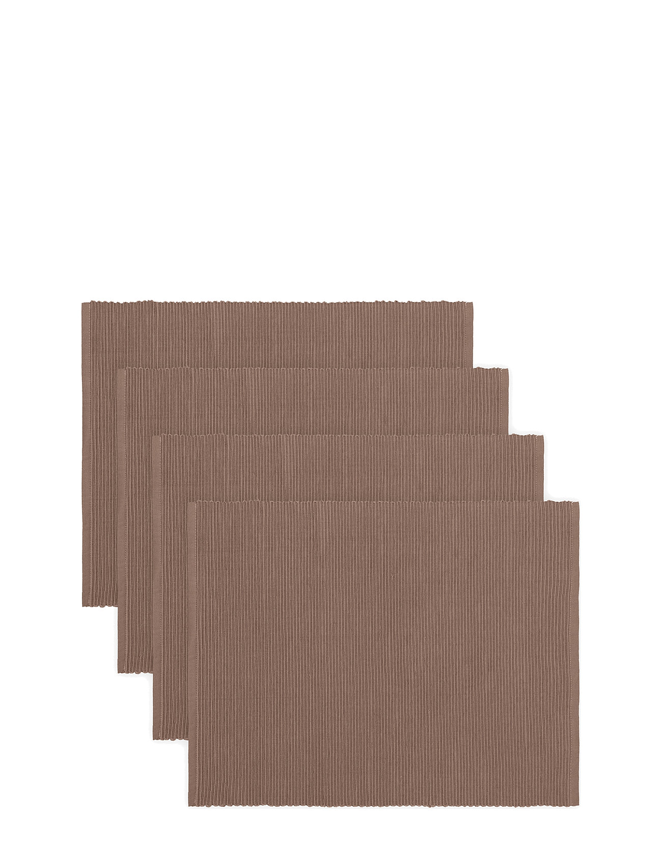 LINUM Uni Place Mat Rib 4-Pack Braun - 35X46CM - Unisex