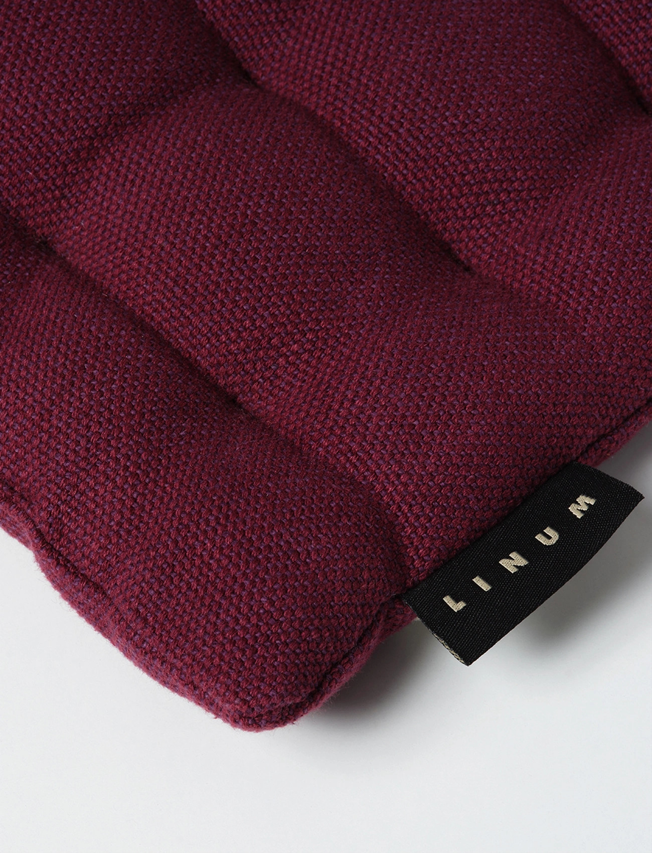 LINUM Pepper Seat Cushion, 40X40 cm, Burgundy, Tekstiler > Sædepuder, Unisex