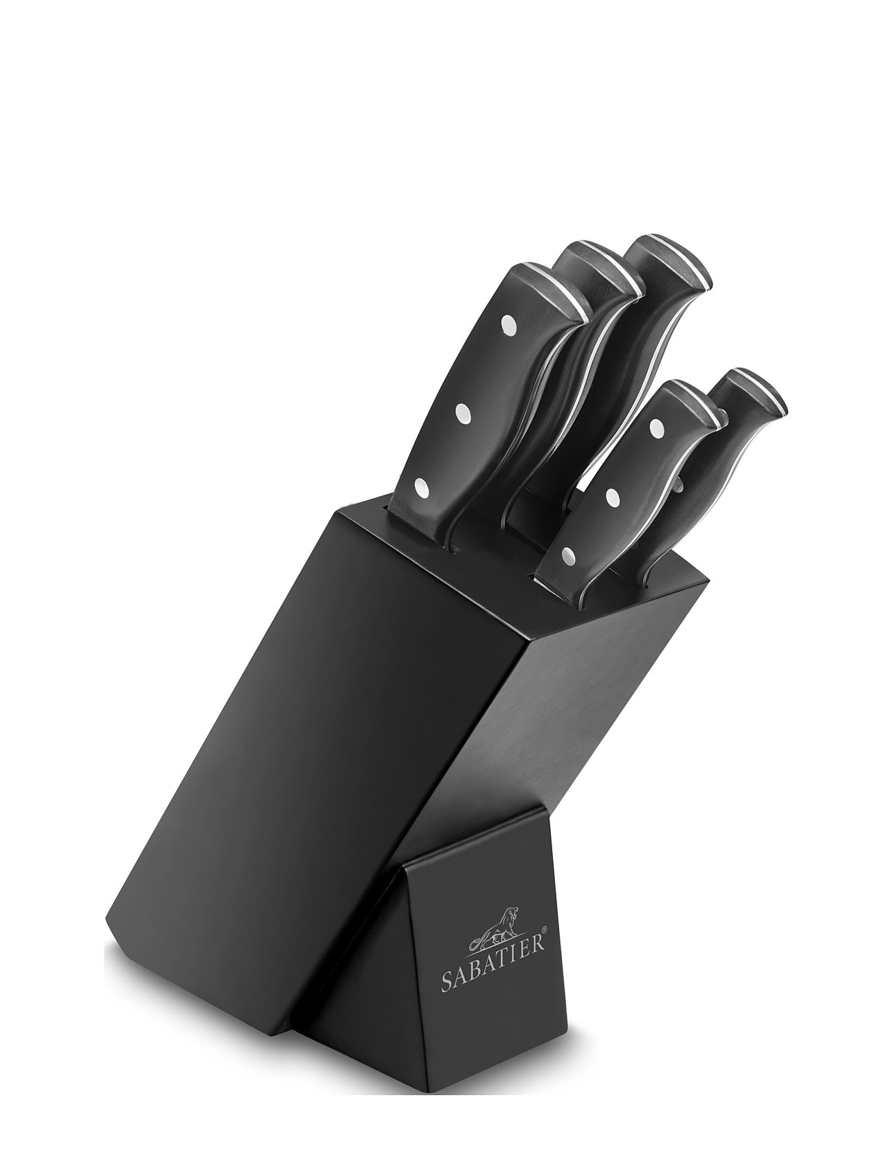 Knife Block Incl. Knives Mon Bloc 6-Pack Home Kitchen Knives & Accessories Knife Sets Black Lion Sabatier