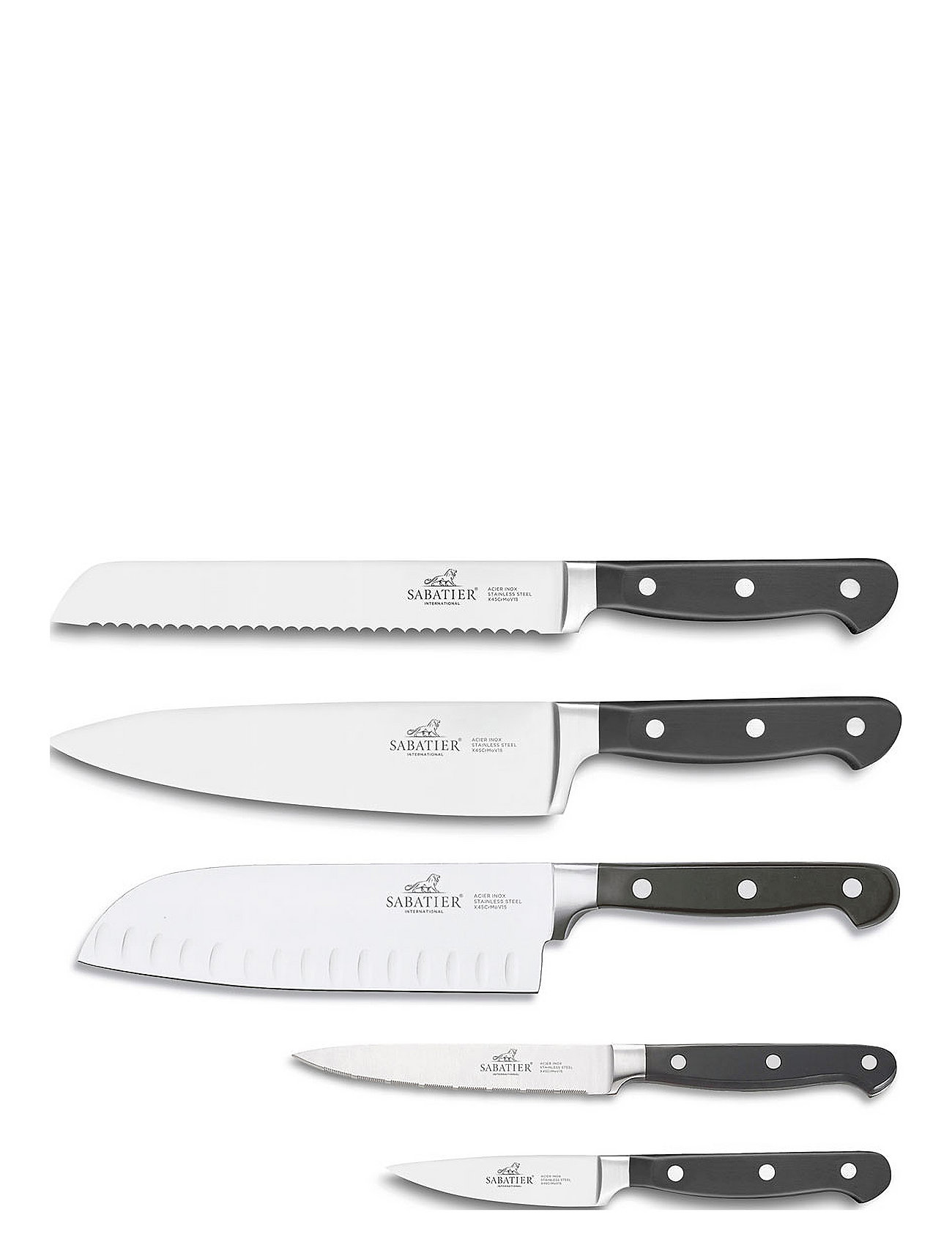 Knife Set Pluton 5-Pack Home Kitchen Knives & Accessories Knife Sets Silver Lion Sabatier