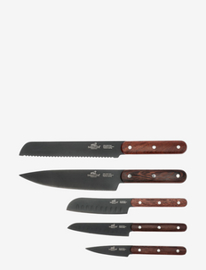 Knife set Phenix 5-pack - nažu komplekti - svart/trÄ
