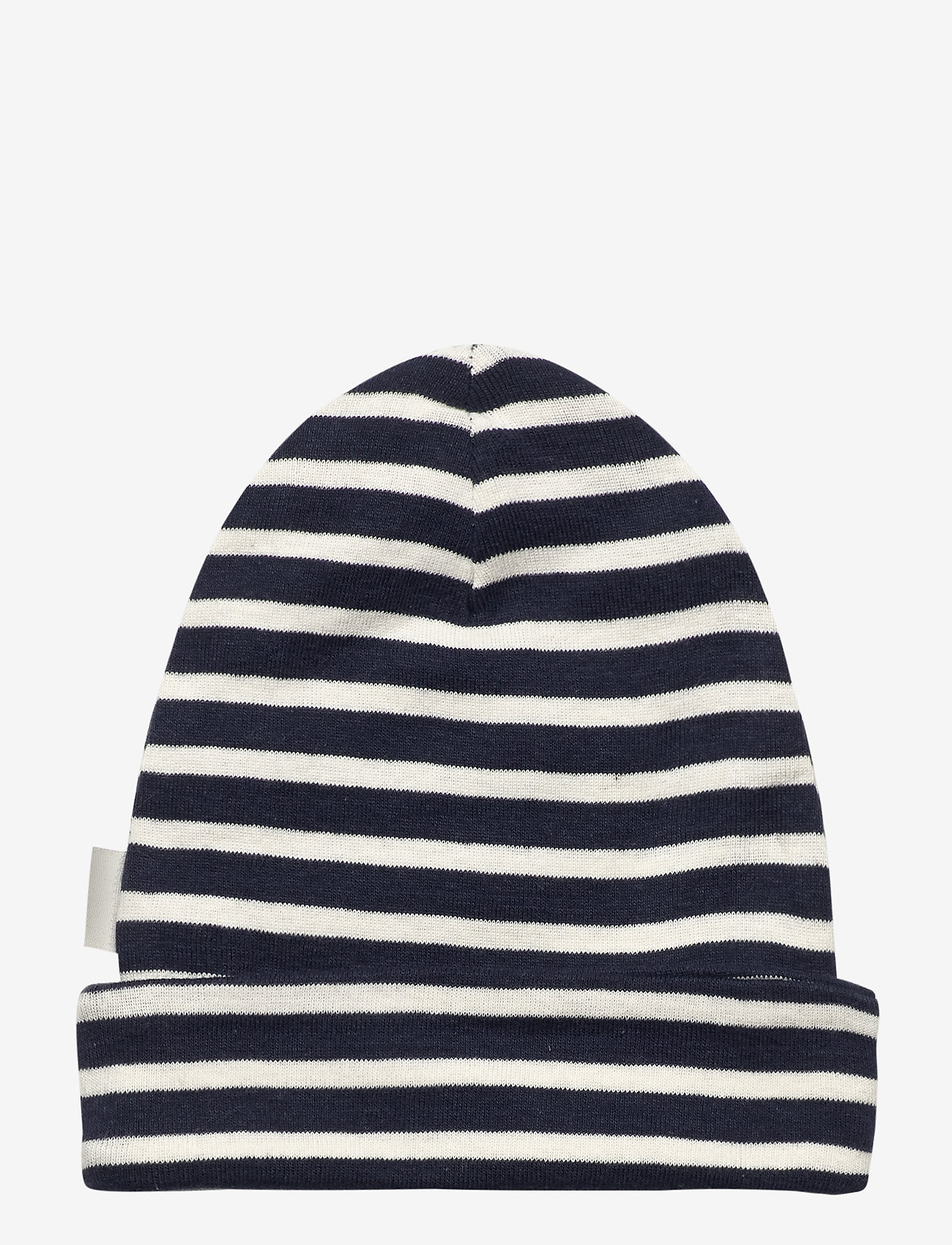 Little B - Baby hat cotton - kepuraitės kūdikiams - navy ivory stripe - 1