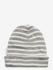 Little B - Baby hat cotton - kepuraitės kūdikiams - light grey stripe - 1