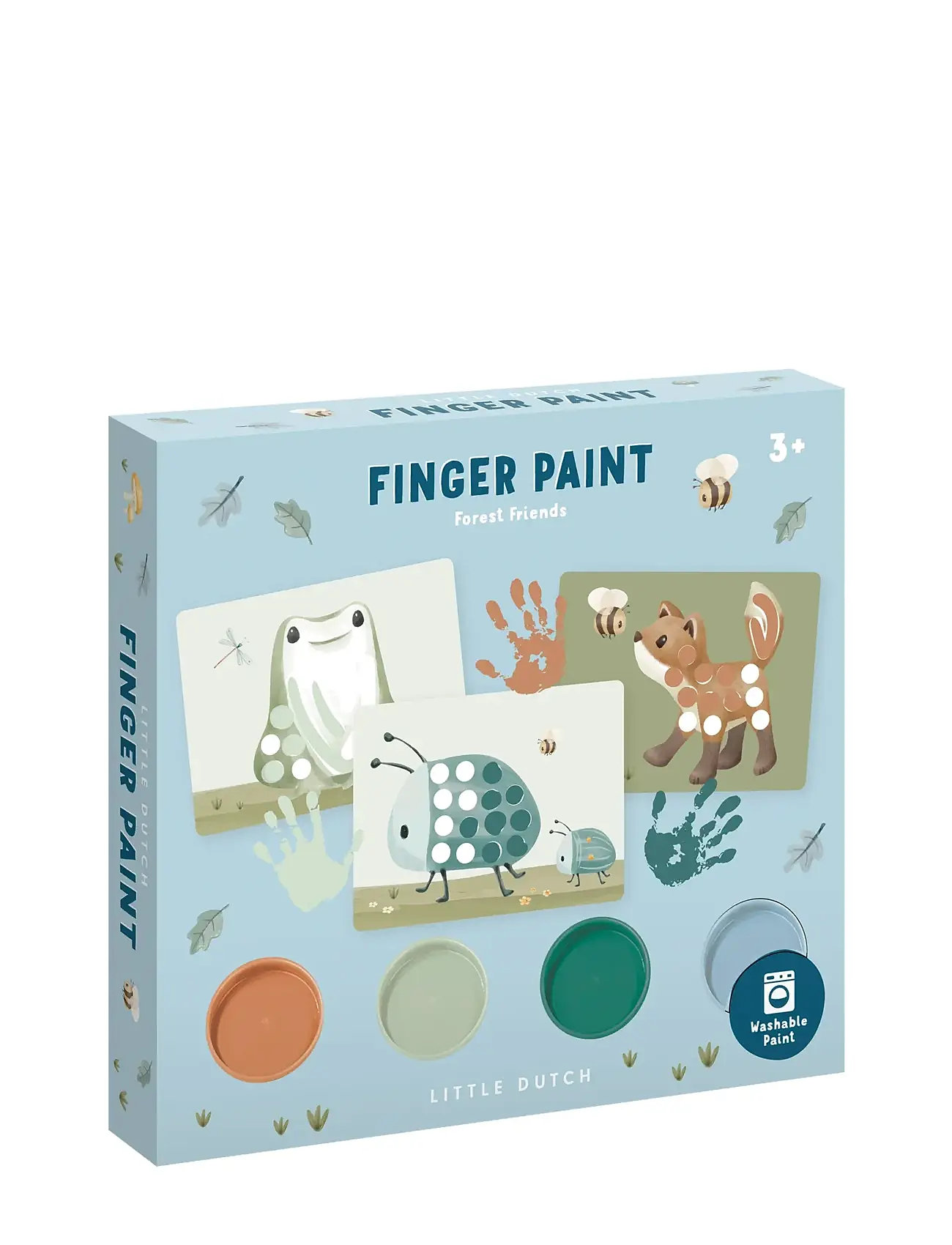 Little Dutch Little Dutch - Fingerpaint Set - Forest Friends, One Size, Multi/patterned, Tegning > Malebøger Og Håndarbejdsbøger, Børn
