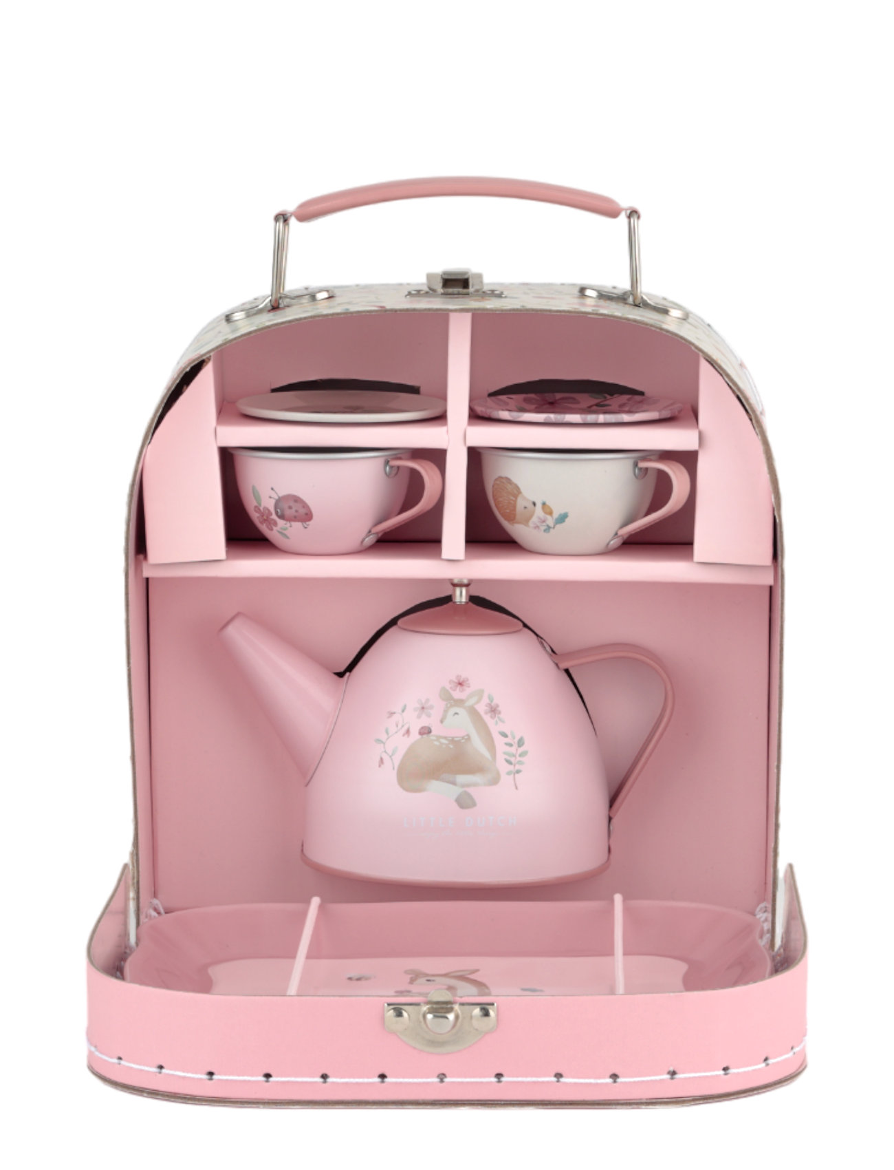 Little Dutch Little Dutch Fairy Garden Tea Set In Suitcase Rosa
