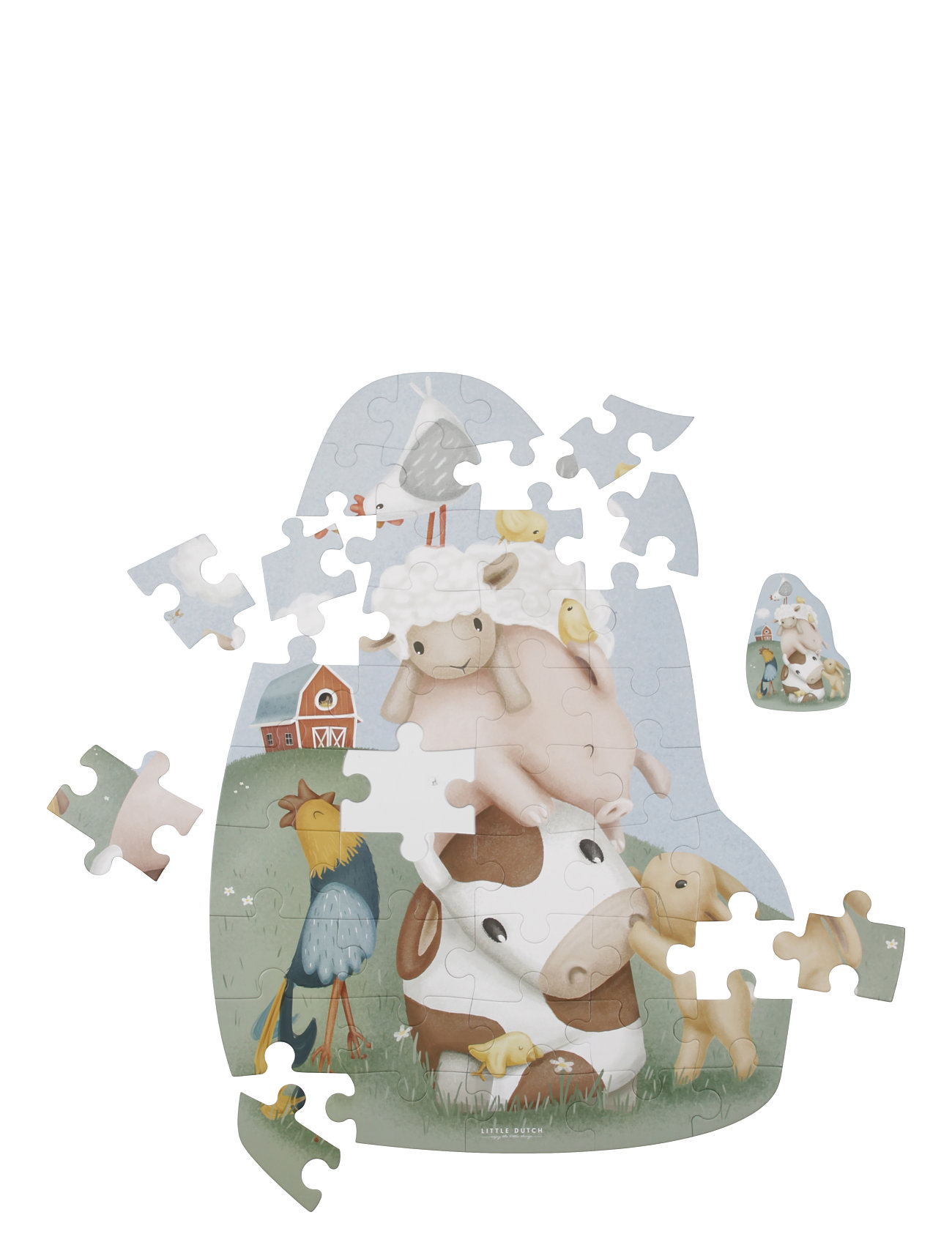 Little Dutch - Gulvpuslespil - Little Farm Toys Puzzles And Games Puzzles Classic Puzzles Multi/patterned Little Dutch