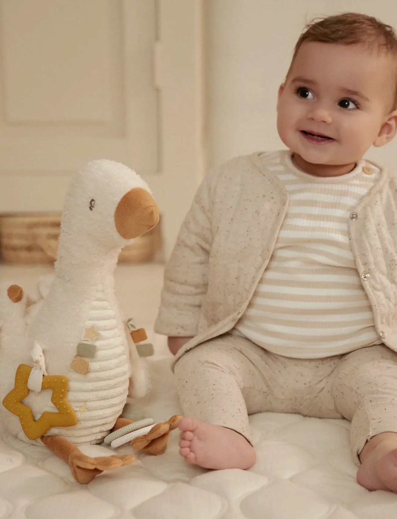 Little Dutch Little Dutch - Activity Baby Goose Grs Newborn, One Size, White, Educational Legetøj > Interactive Legetøj, Børn
