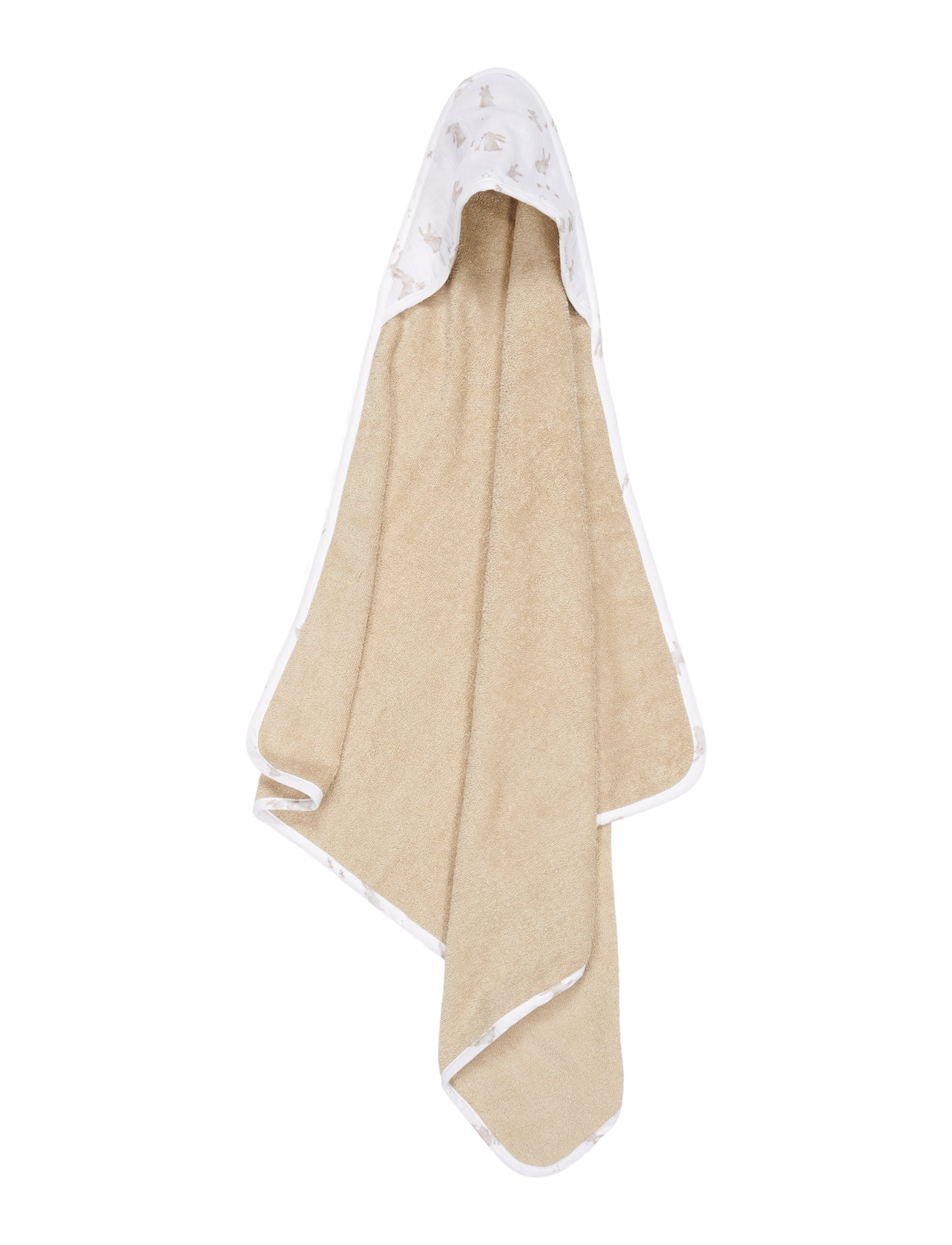 Little Dutch - Badehåndklæde Muslin Baby Bunny - 75 X 75 Cm Home Bath Time Towels & Cloths Towels Beige Little Dutch