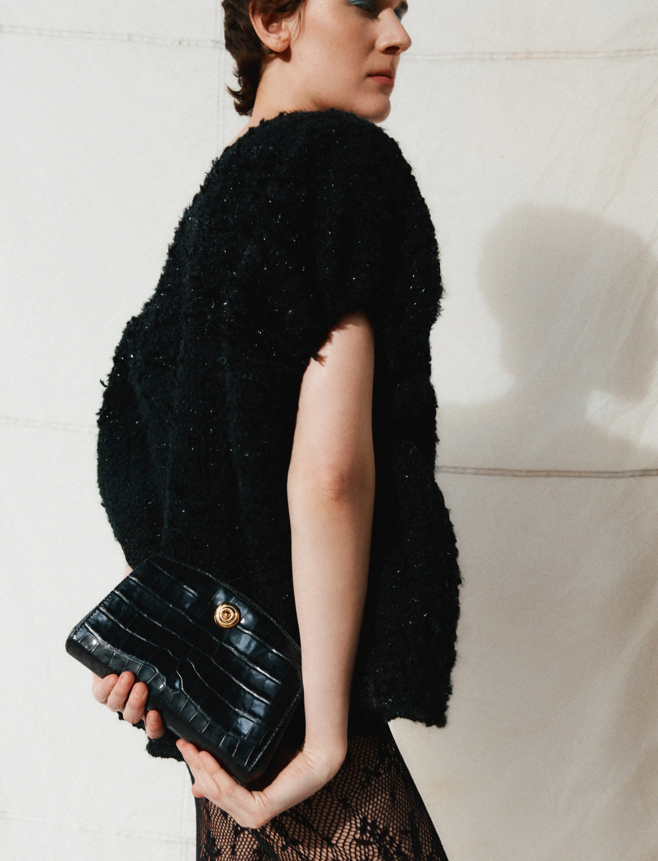 Liffner Pushlock Clutch, One Size, Black, Tasker > Clutches, Dame