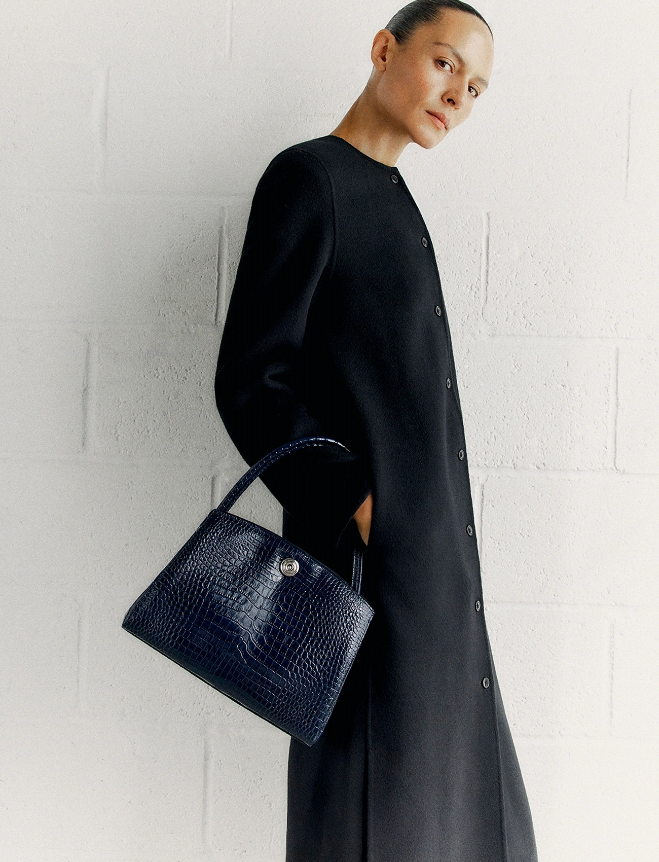 Liffner Pushlock Lady Bag, One Size, Navy, Tasker > Tasker Med Tophåndtag, Dame