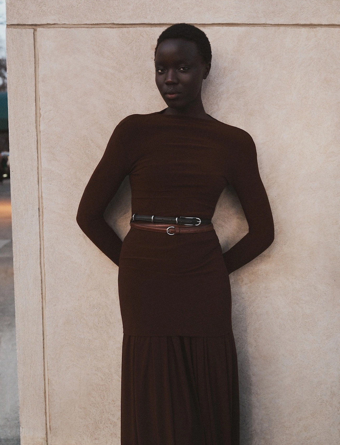Liffner Three Keepers Belt, 80 cm, Brown, Belts > Casual Belt, Dame