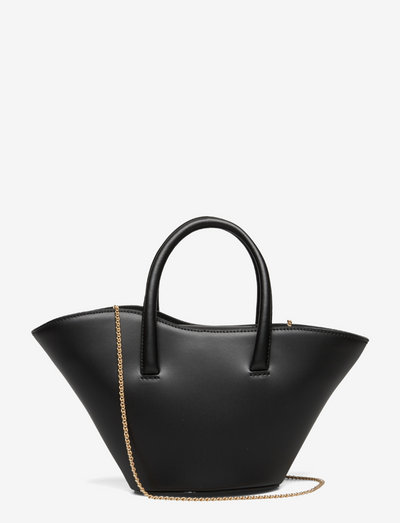 CHAINED OPEN TULIP TOTE MICRO - shoppers - black