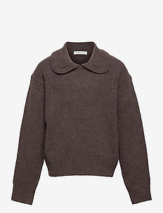 G Carmen Collar Sweater - trøjer - dark brown