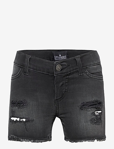 Jr New Moon Destroyed Shorts - jeanskjolar - black