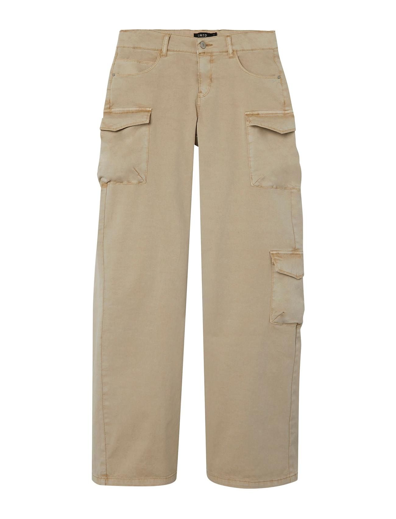 LMTD Nlfwathilse Twi Lw Wide Cargo Pant Beige