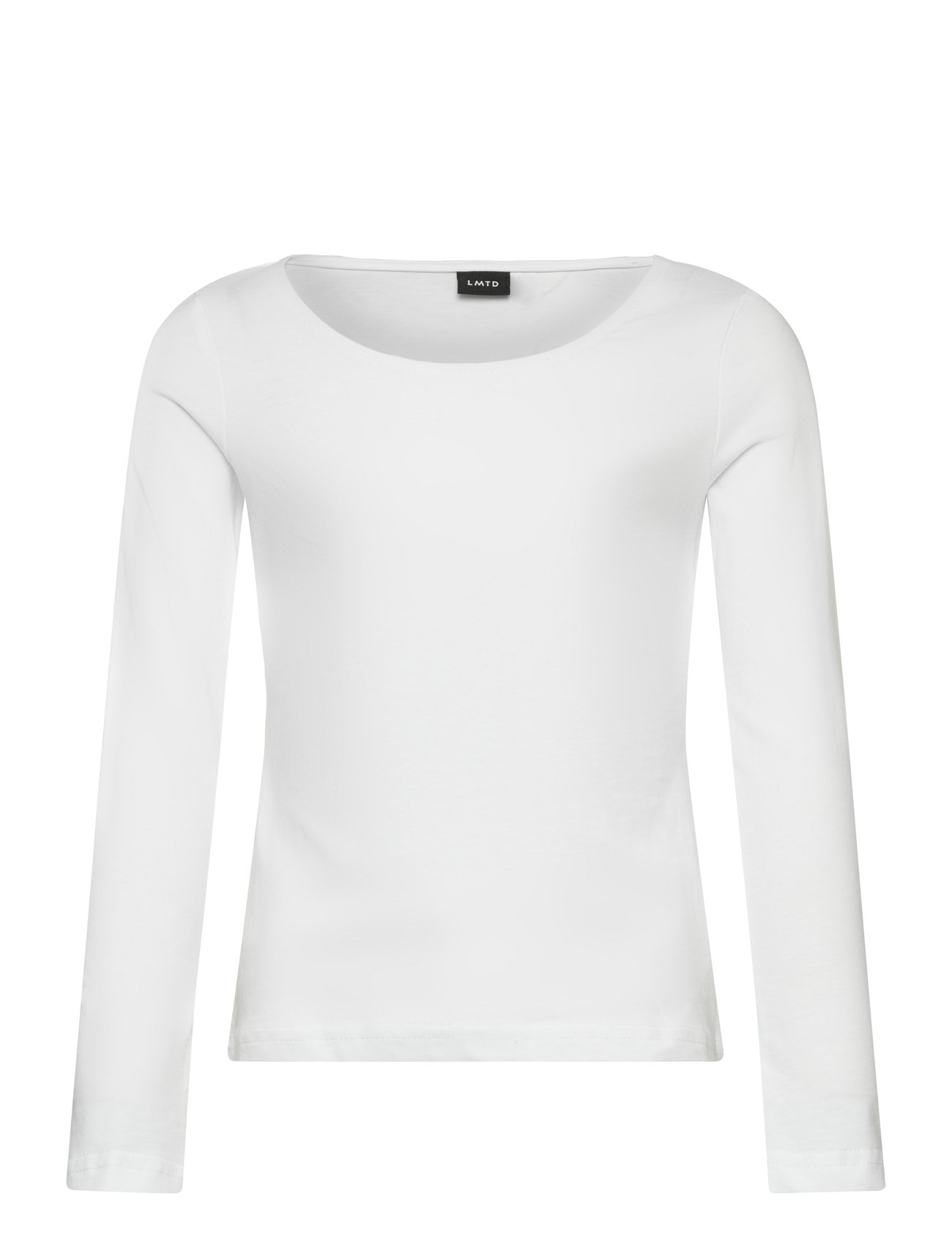 Nlfnove Ls Deep O-Neck Short Top Noos White LMTD