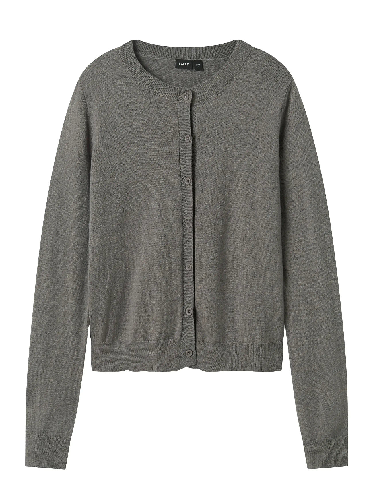 Nlfdancy Ls Short Knit Cardigan Grey LMTD