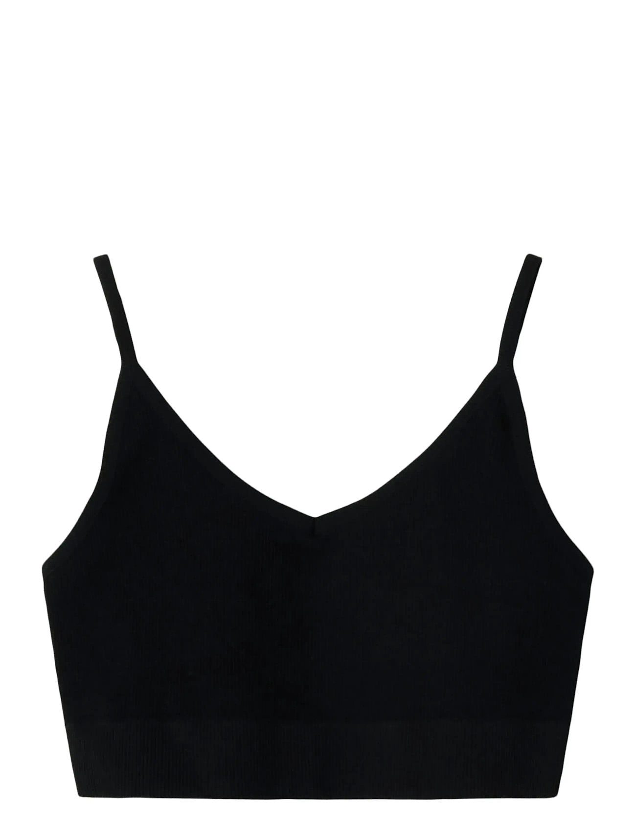 Nlfkailey Rib Bralette Noos Bikini Black LMTD
