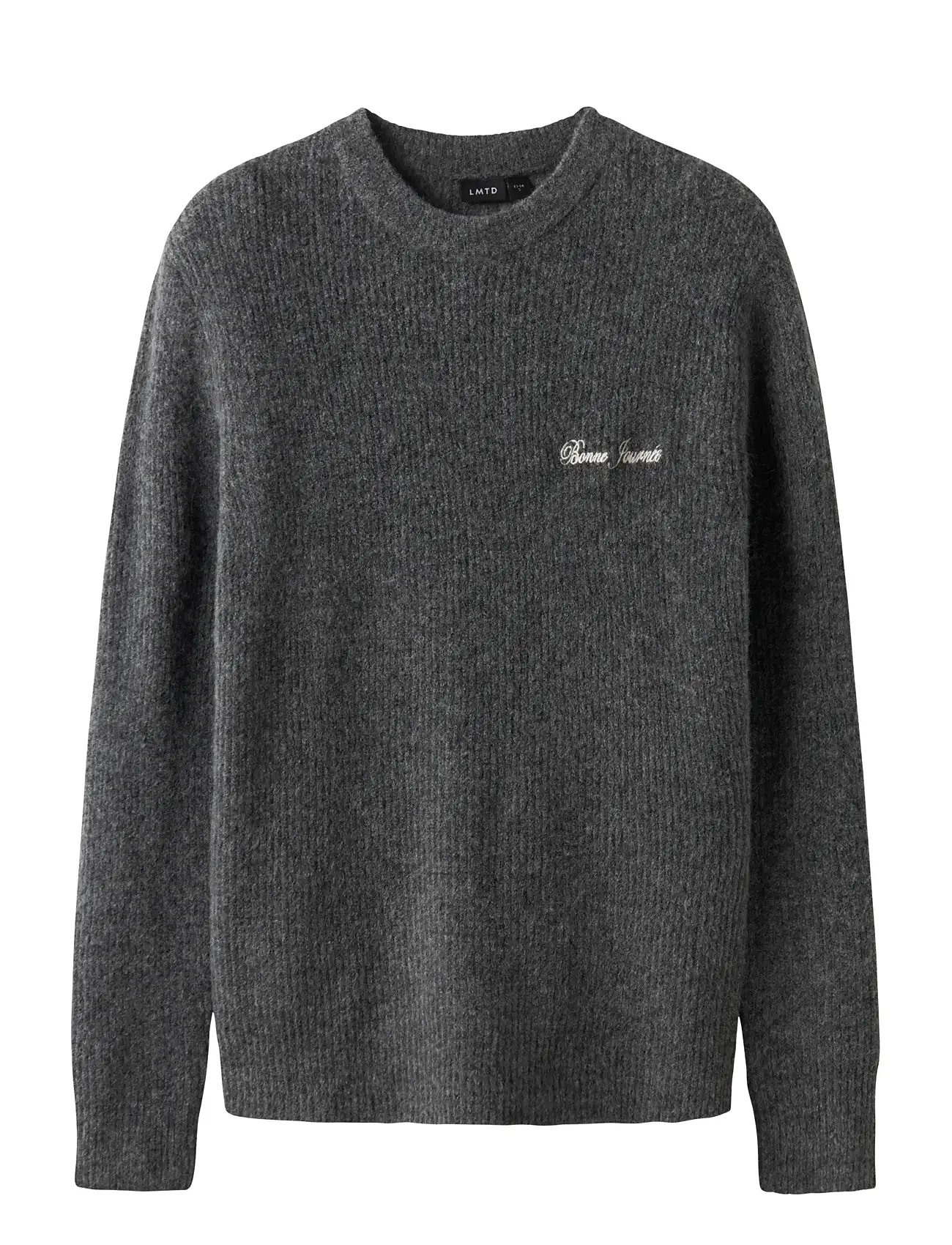 LMTD Nlmreave Ls O-Neck Knit Grau - 134-140 - Kinder