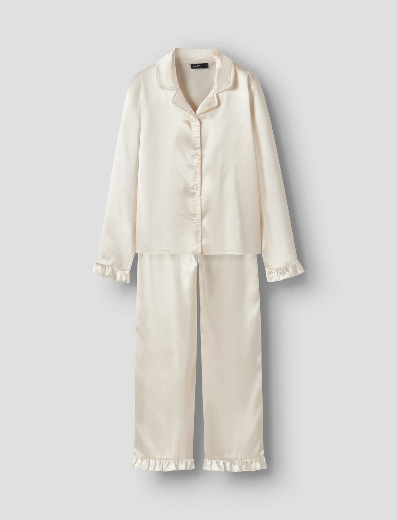 LMTD Nlfnightys Pyjamas Set, 158-164, White, Pyjamas > Pyjamas-Sæt, Børn