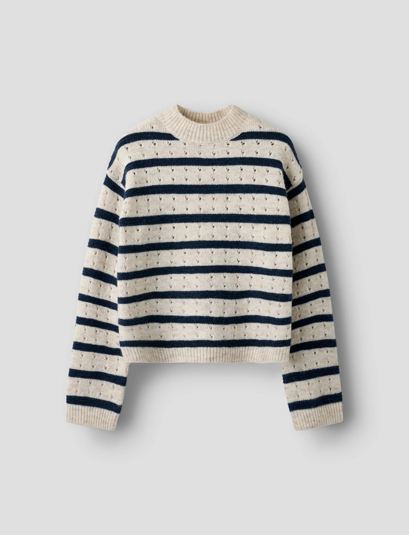 LMTD Nlfnamelys Ls Short Turtleneck Knit, 158-164, Navy, Strik > Pullovere, Børn