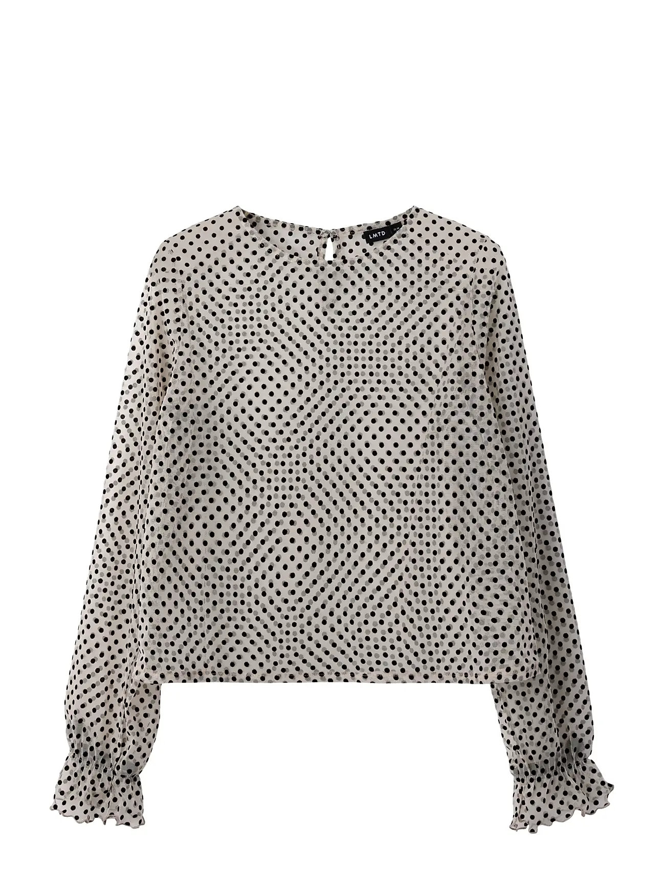 LMTD Nlffledot Ls O-Neck Shirt Weiß - 134-140 - Kinder