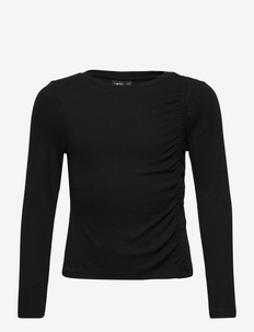 NLFRINCDIDA LS SHORT TOP - t-shirts à manches longues - black