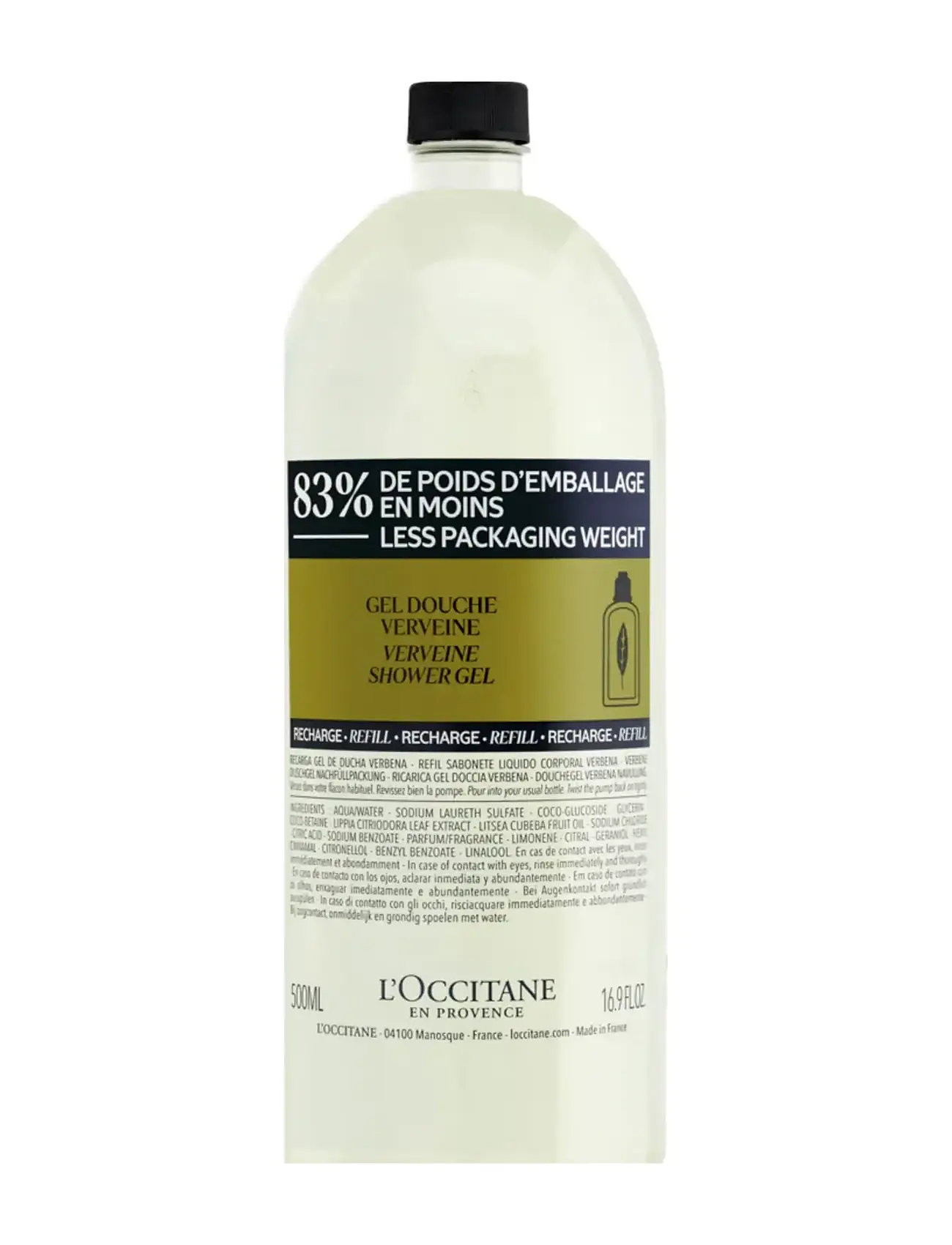L'Occitane Verbena Refill Shower Gel 500Ml Nude