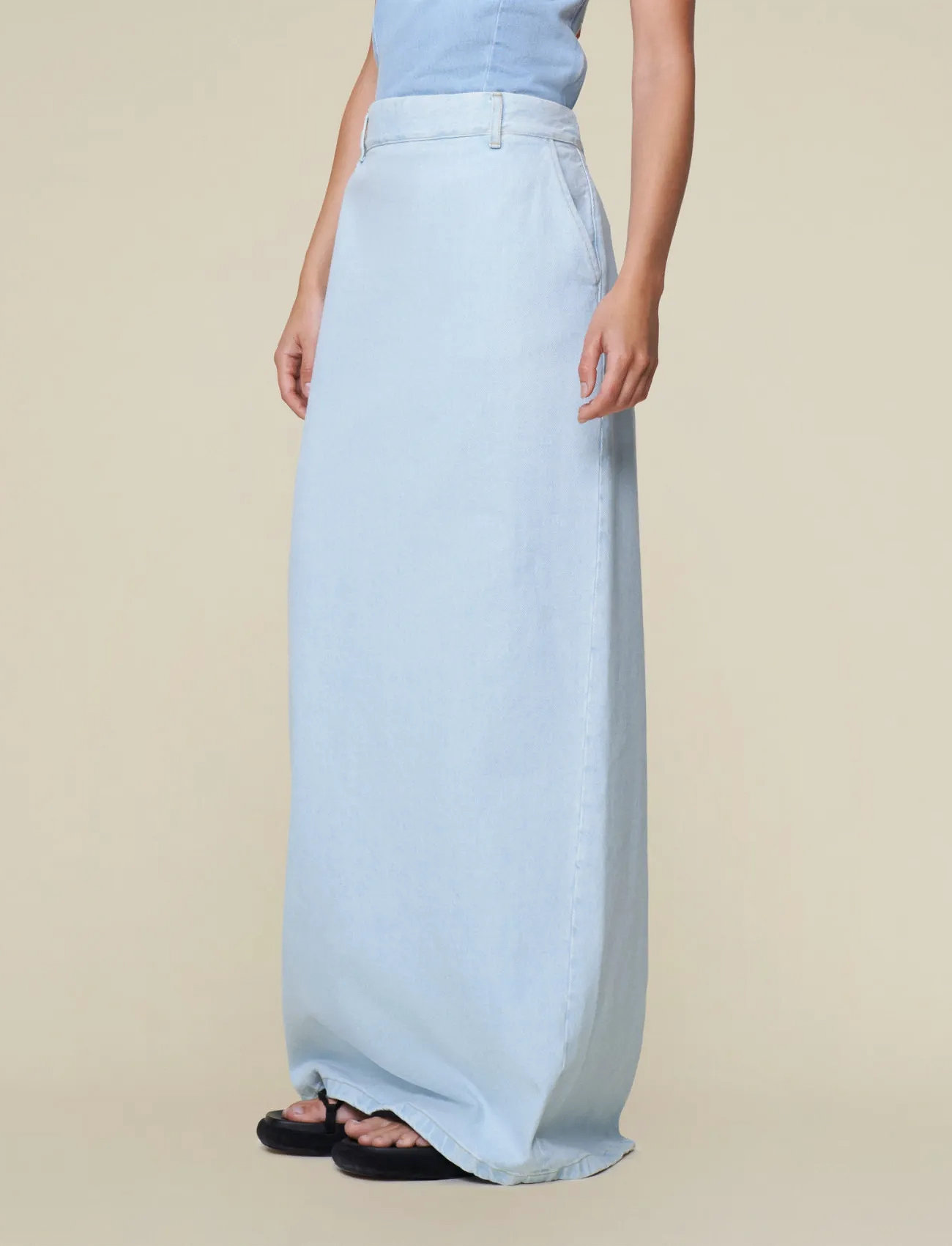 Lois Jeans Emery Skirt Vignon Beach Sunrise, L, Blue, Nederdele > Maxi Nederdele, Dame