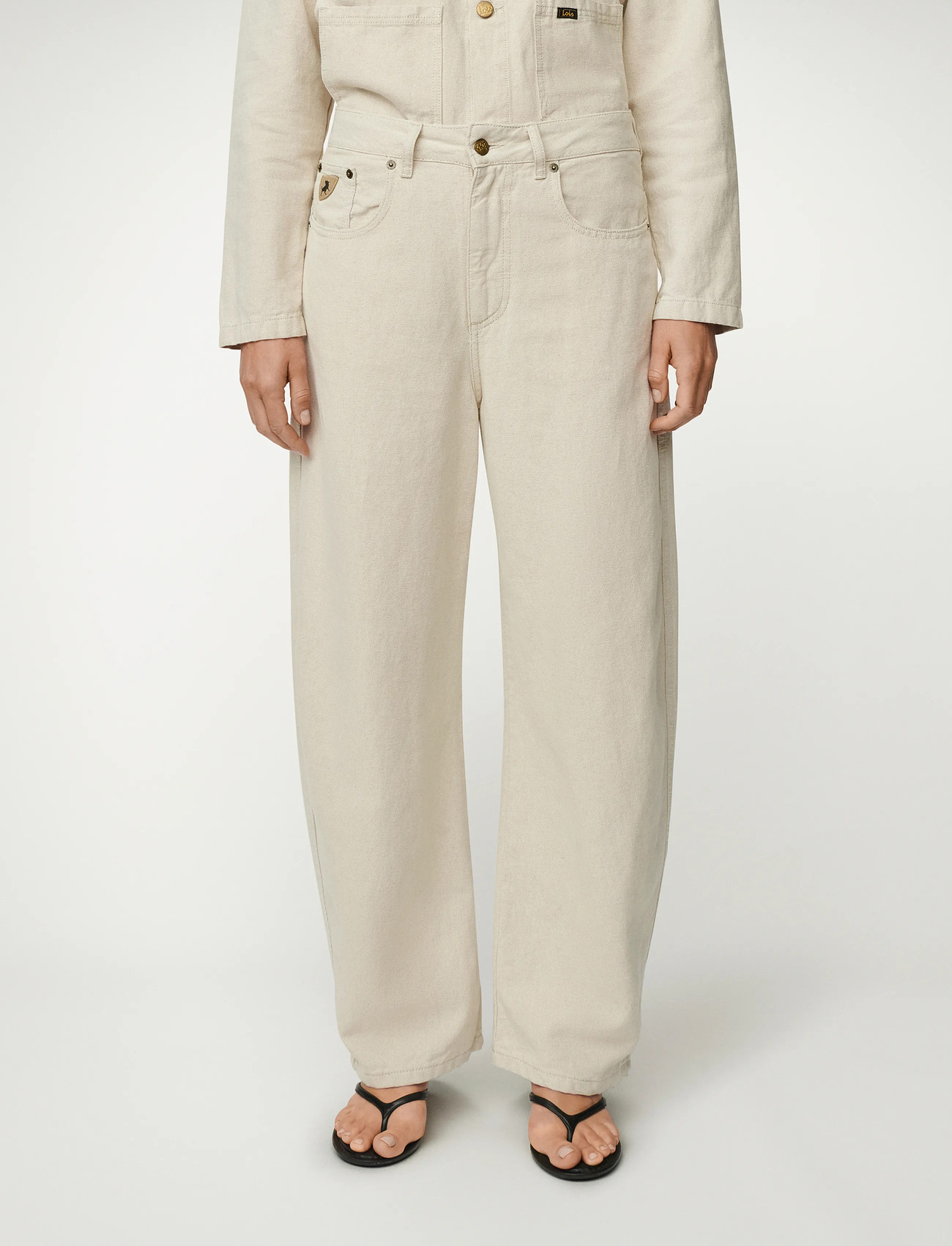 Lois Jeans Dali, 25 x 32, Beige, Jeans > Barrel Jeans, Dame