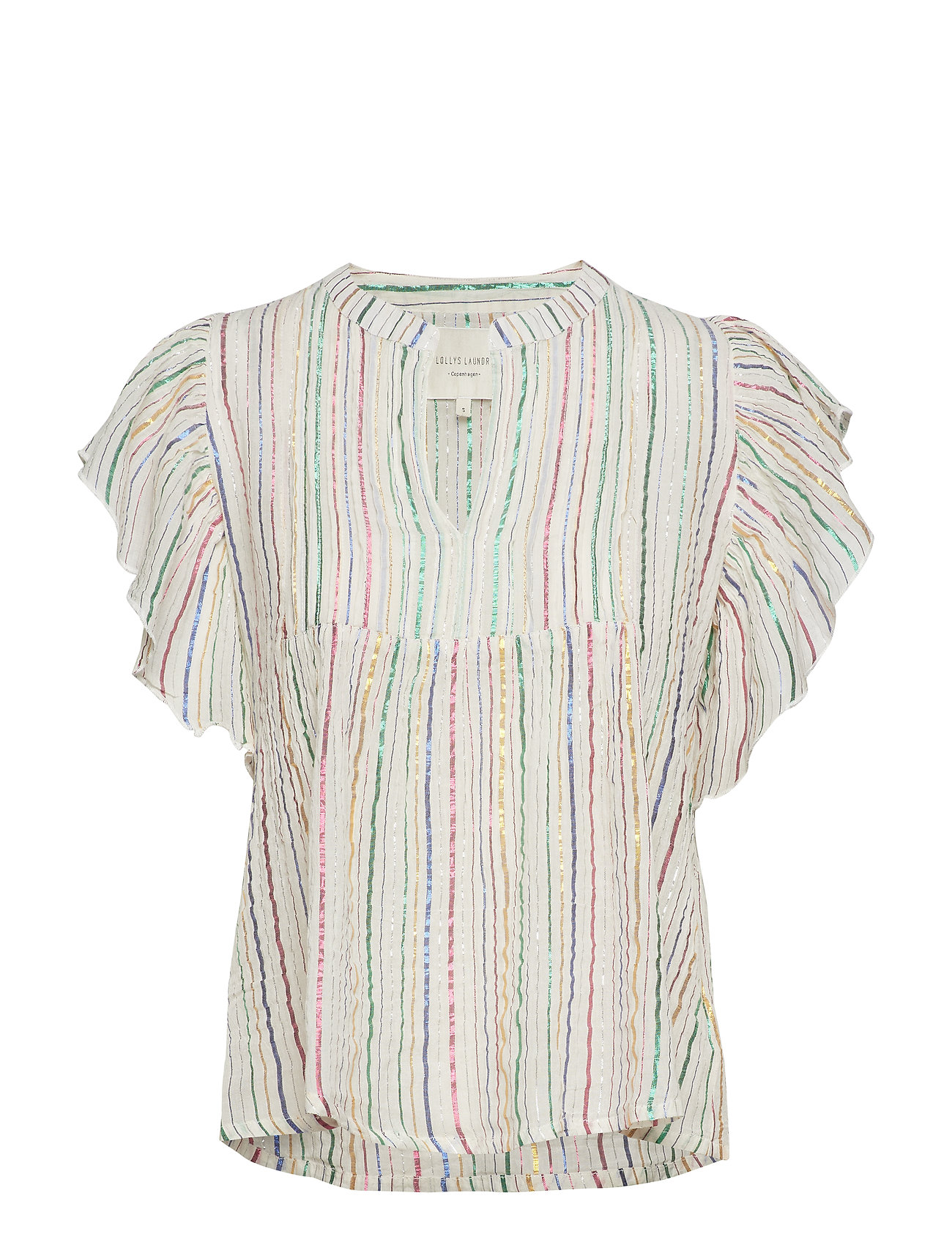 Isabel Top Blouse Korte Mouwen Multipatroon Lollys Laundry lollys laundry kopen in de aanbieding Isabel Top Blouse Korte Mouwen Multipatroon Lollys Laundry lollys laundry kopen in de aanbieding