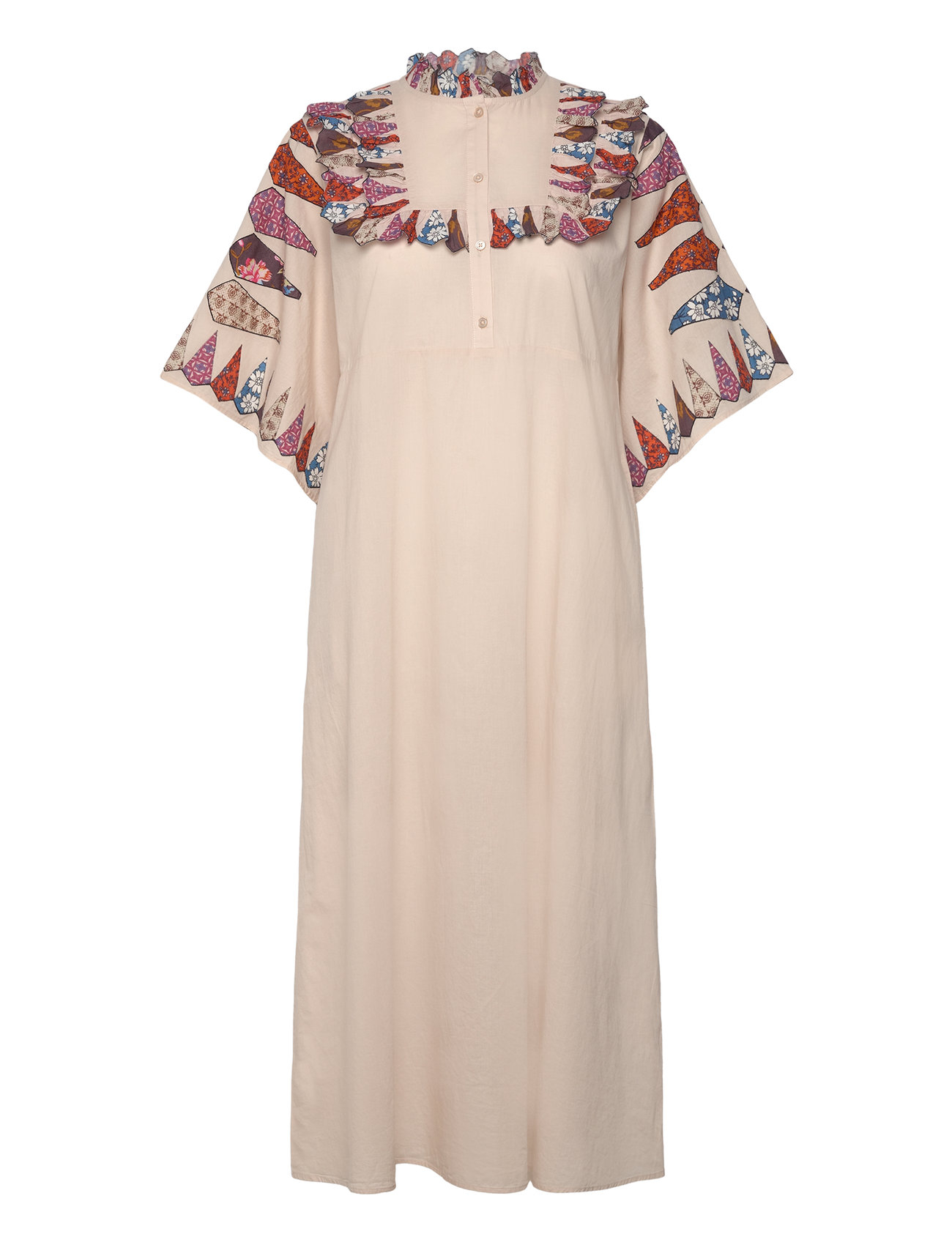 Peytonll Midi Dress 3/4 Knælang Kjole Beige Lollys Laundry