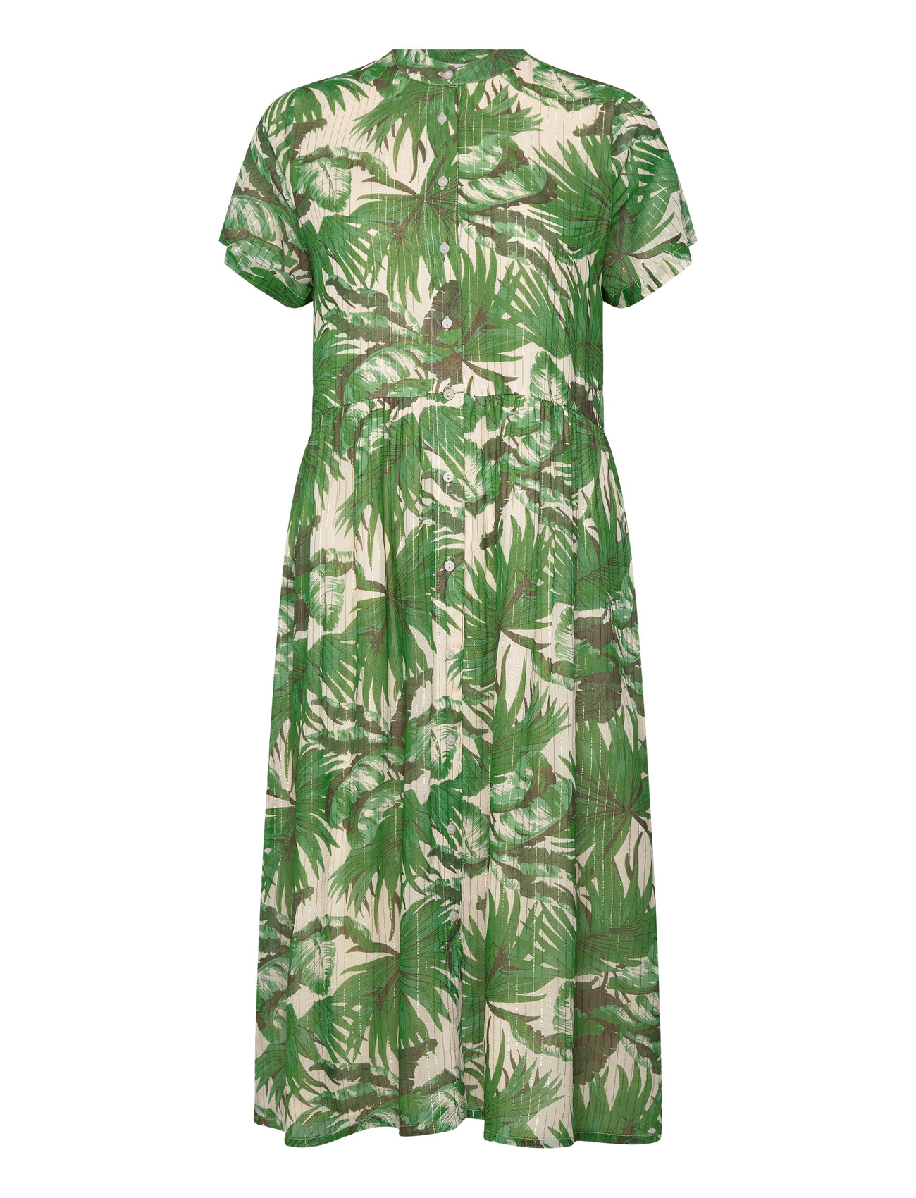 Aliyall Midi Dress Ss Knælang Kjole Green Lollys Laundry