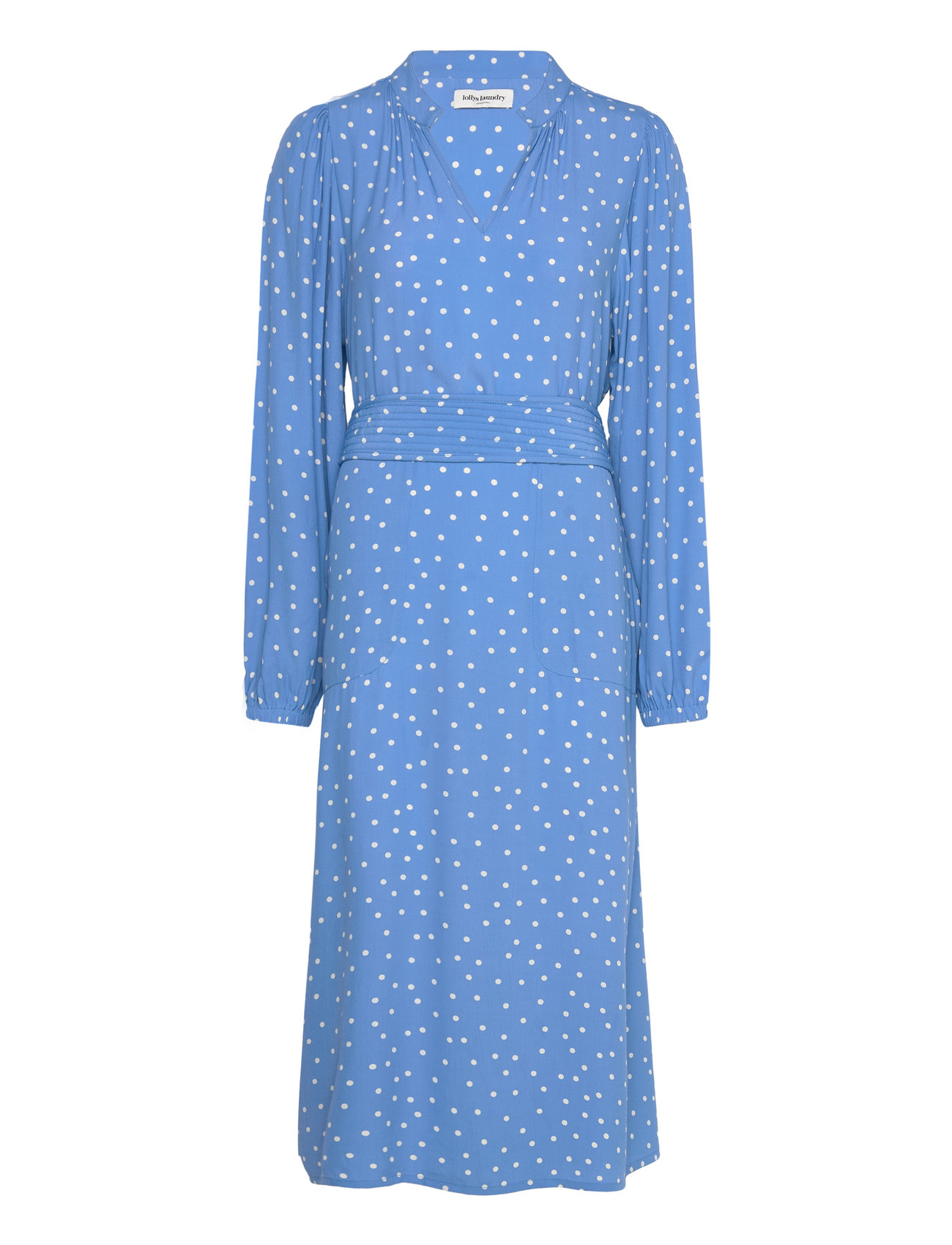 Parisll Midi Dress Ls Knælang Kjole Blue Lollys Laundry