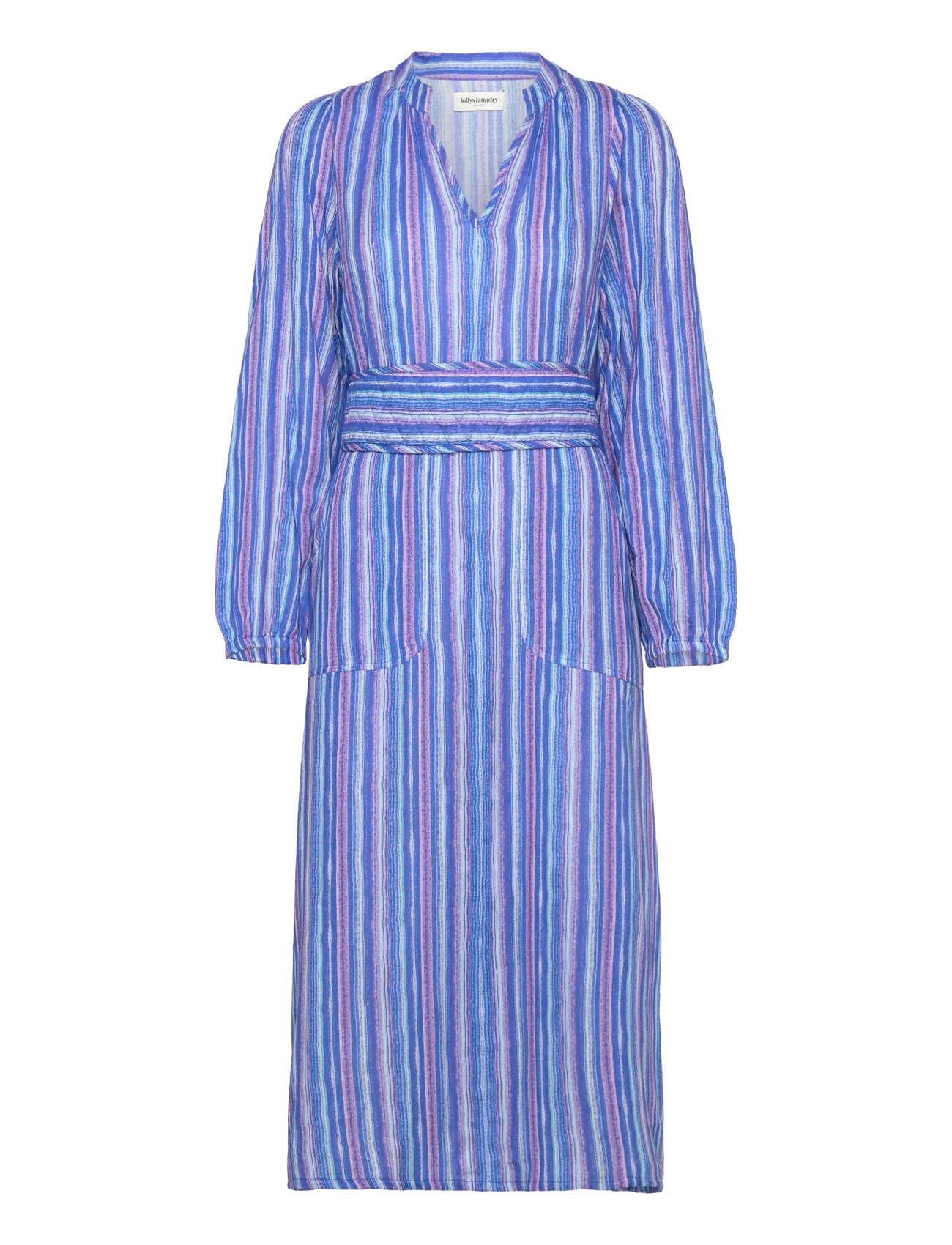 Parisll Midi Dress Ls Knælang Kjole Blue Lollys Laundry