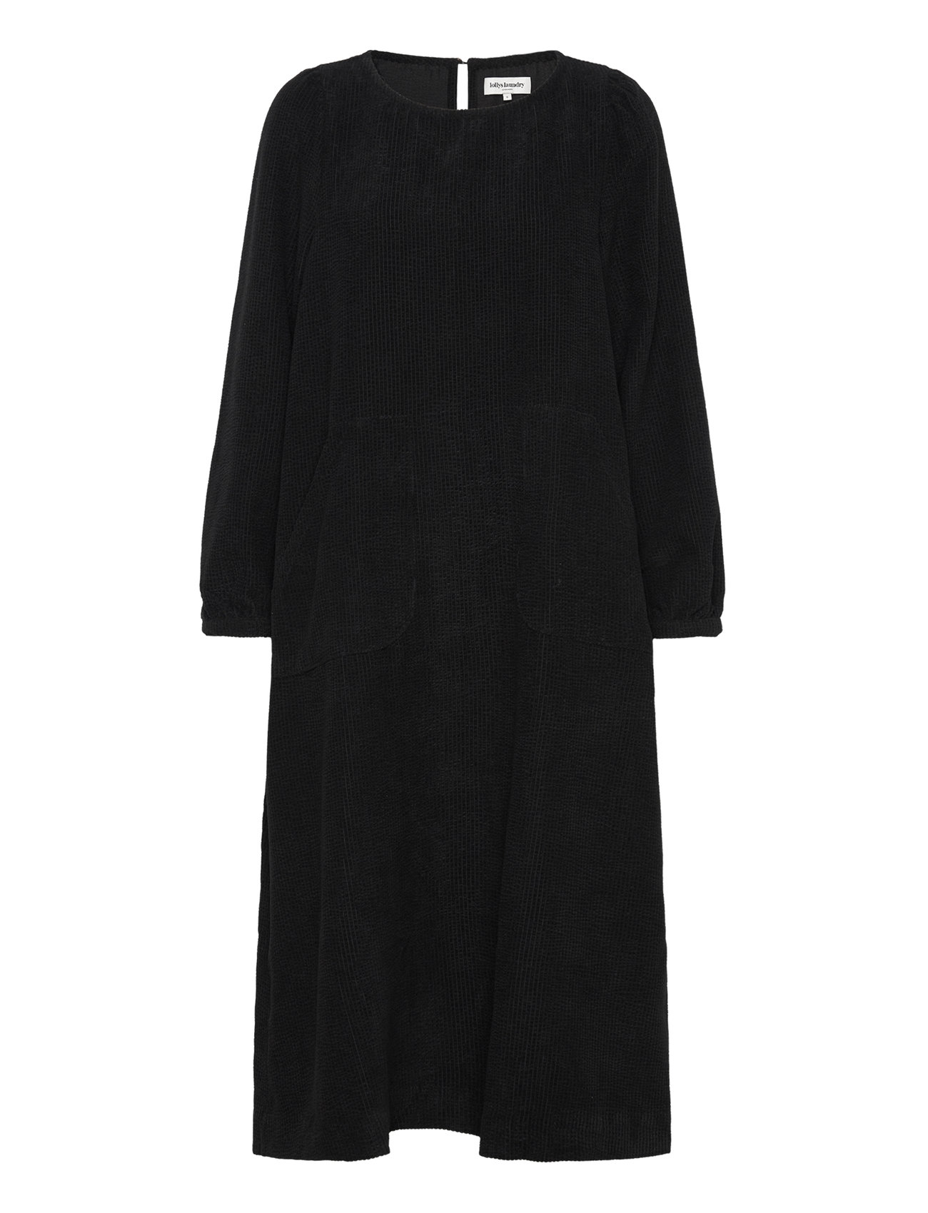 Lucasll Midi Dress Ls Knælang Kjole Black Lollys Laundry